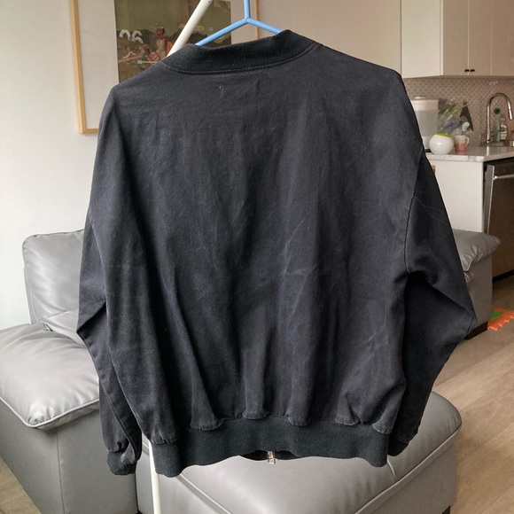 Black bomber jacket with zipper on the sleeve - Picture 3 of 4